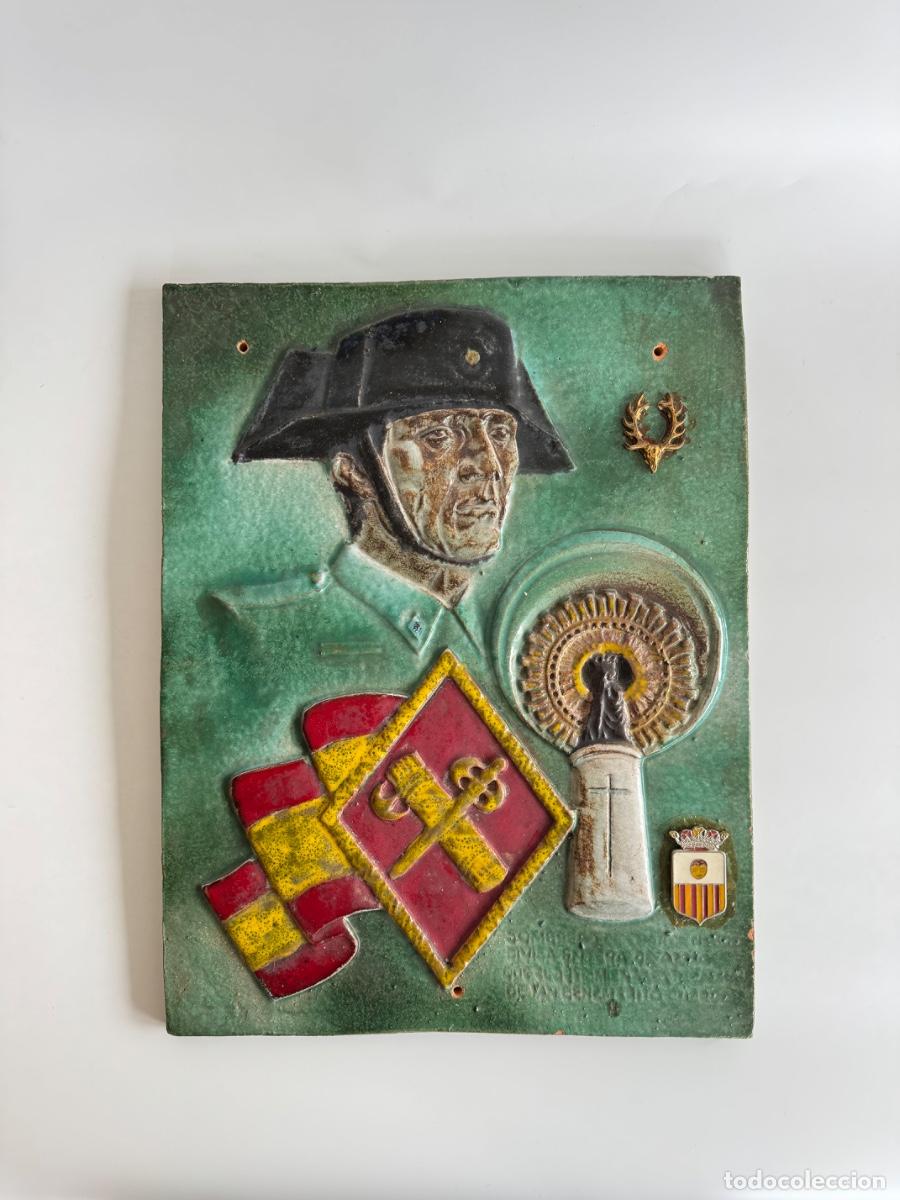 Militaria: GUARDIA CIVIL MUY RARA PLACA, AZULEJO, BALDOSA DE CER&Aacute;MICA