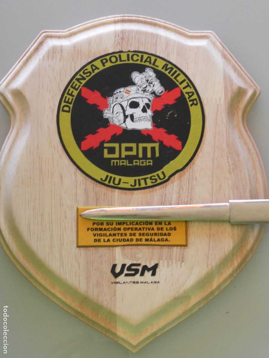 Militaria: METOPA POLICIAL MILITAR. DEFENSA JIU JITSU ARTES MARCIALES M&Aacute;LAGA VIGILANTES SEGURIDAD. 25CM 400GR