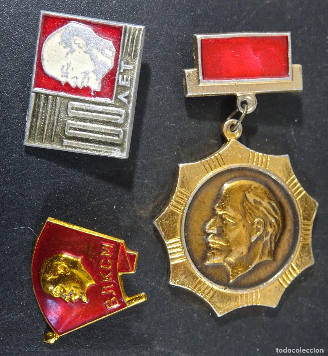Militaria: LOTE DE 3 INSIGNIAS LENIN, RUSIA, URSS CCCP, INSIGNIAS SOVI&Eacute;TICAS, REPRODUCCIONES, VER FOTOS