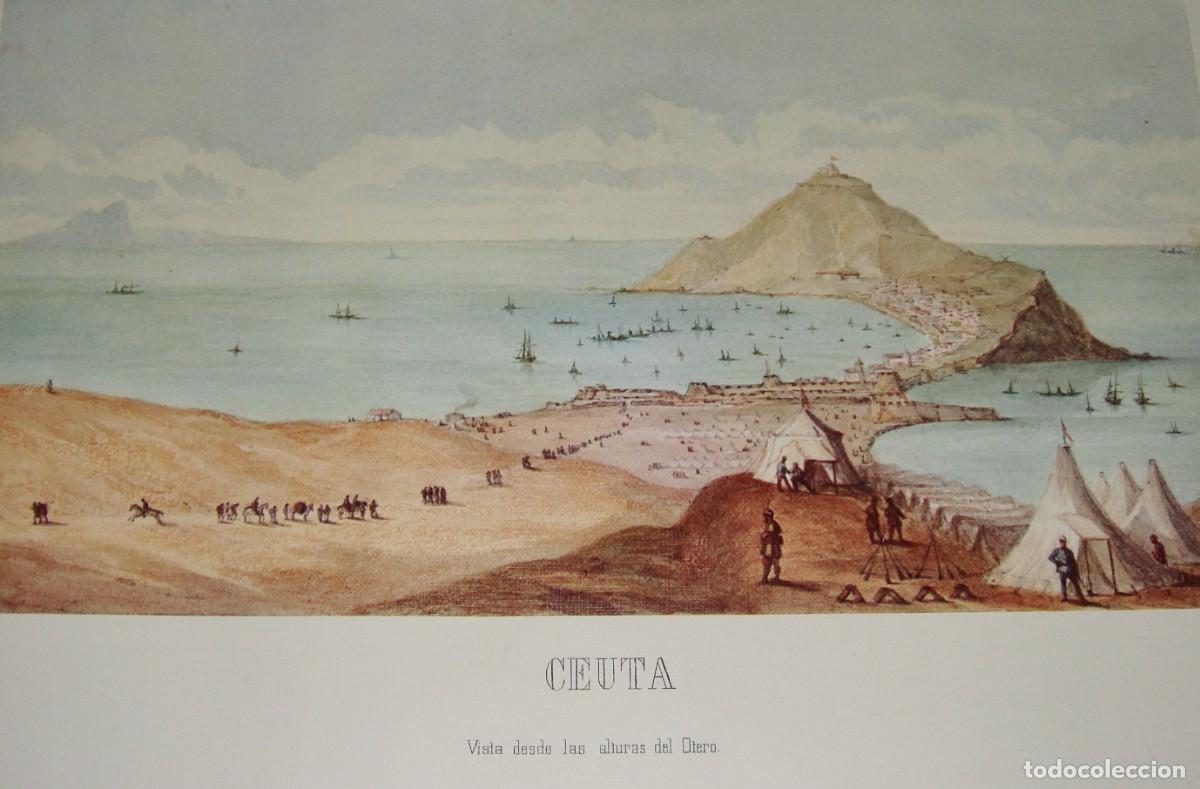 Militaria: &ldquo;Ceuta&rdquo; &middot; Vista desde las alturas del Otero &middot; Guerra de &Aacute;frica (1859&ndash;1860)