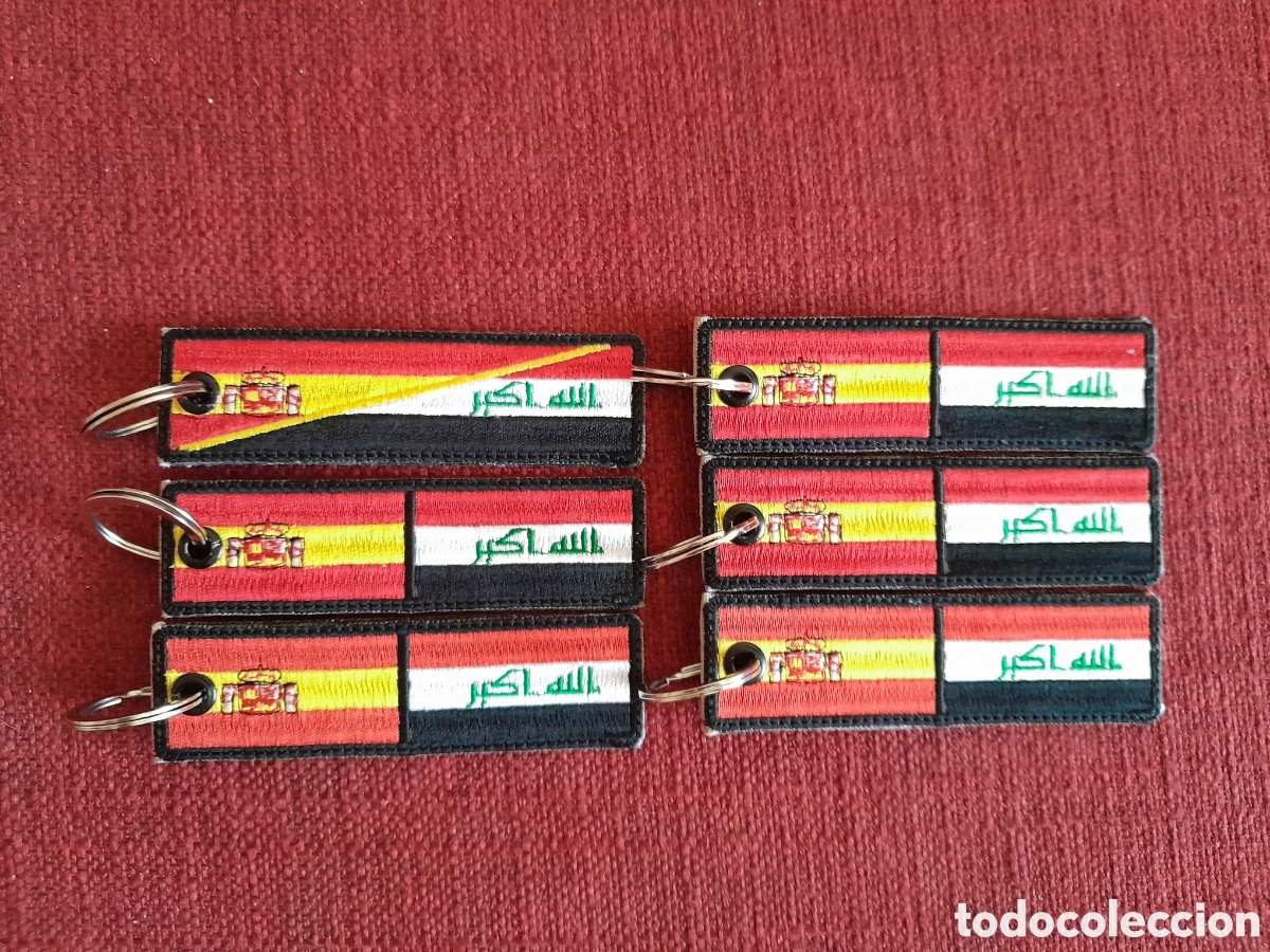 Military Antiques: -Llaveros/Parches conmemorativos tipo militar.Ejercito espa&ntilde;ol en Irak en el a&ntilde;o 2000