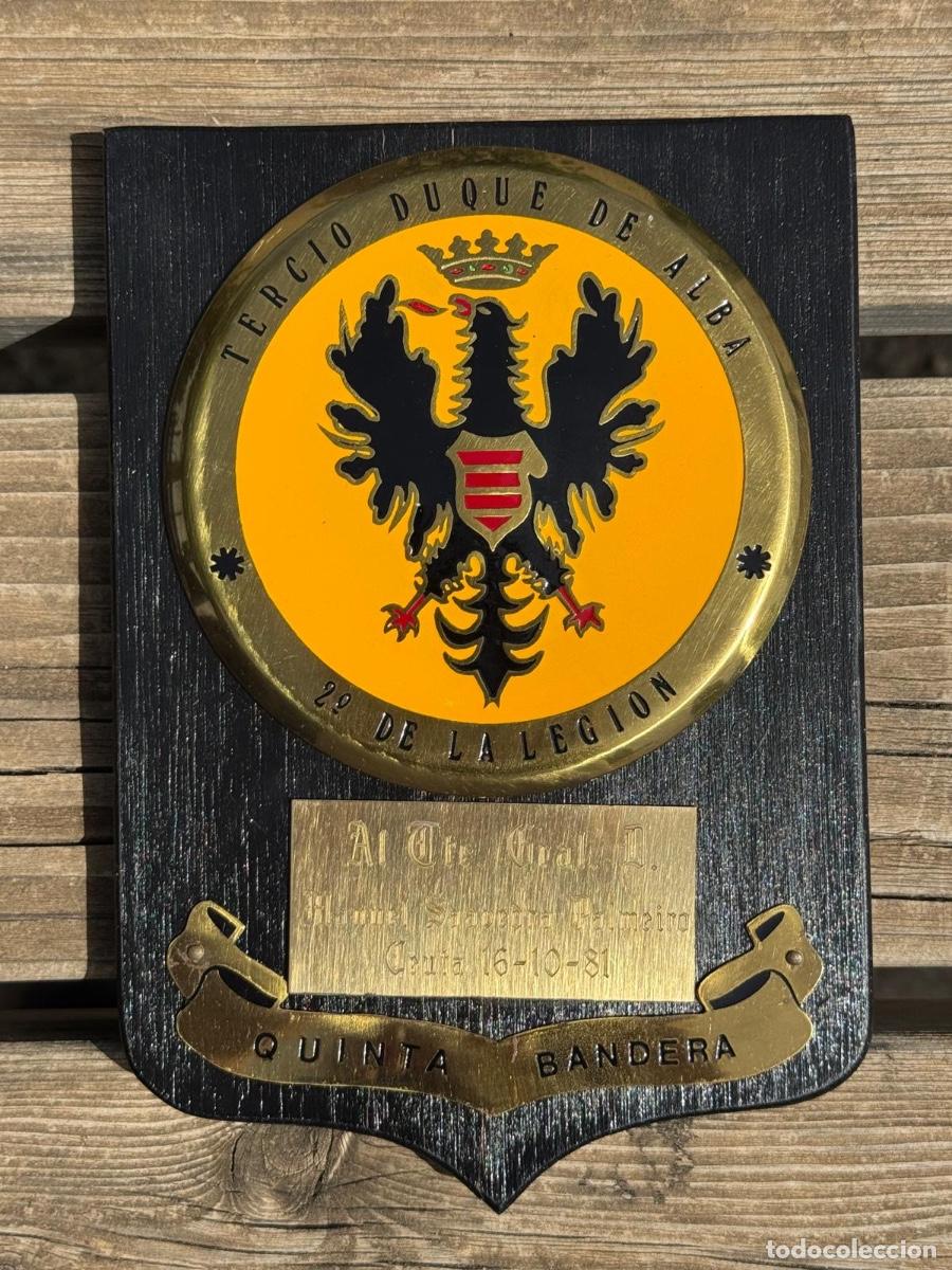 Militaria: Metopa militar Legion tercio duque De Alba 2 de la legi&oacute;n division azul general Saavedra 81 20x14cms