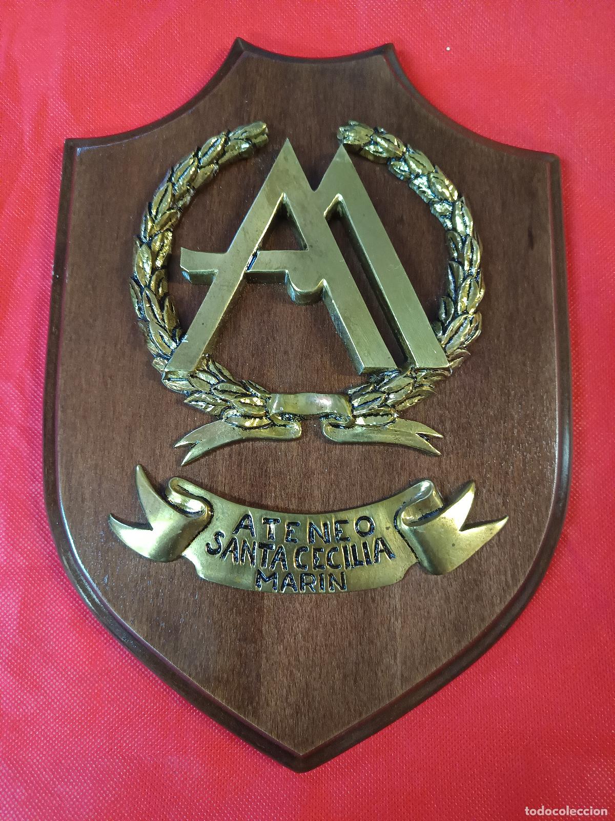 Militaria: METOPA ATENEO SANTA CECILIA MARIN PONTEVEDRA, BRONCE.