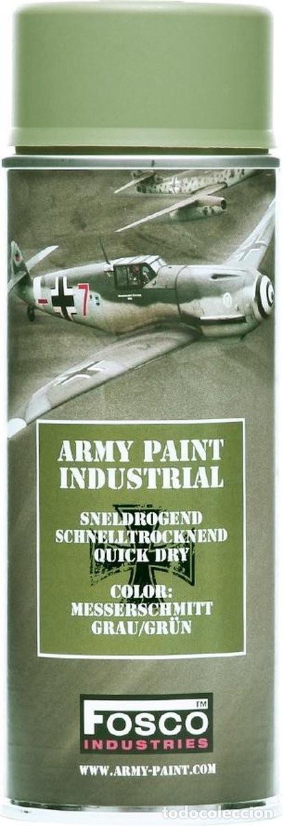 Militaria: PINTURA EN SPRAY MESSERSCHMITT GRAU/GR&Uuml;N