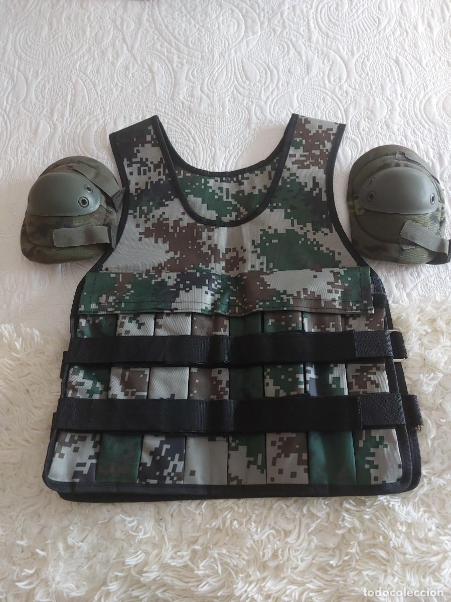 Militaria: CHALECO TACTICO MILITAR CON RODILLERAS