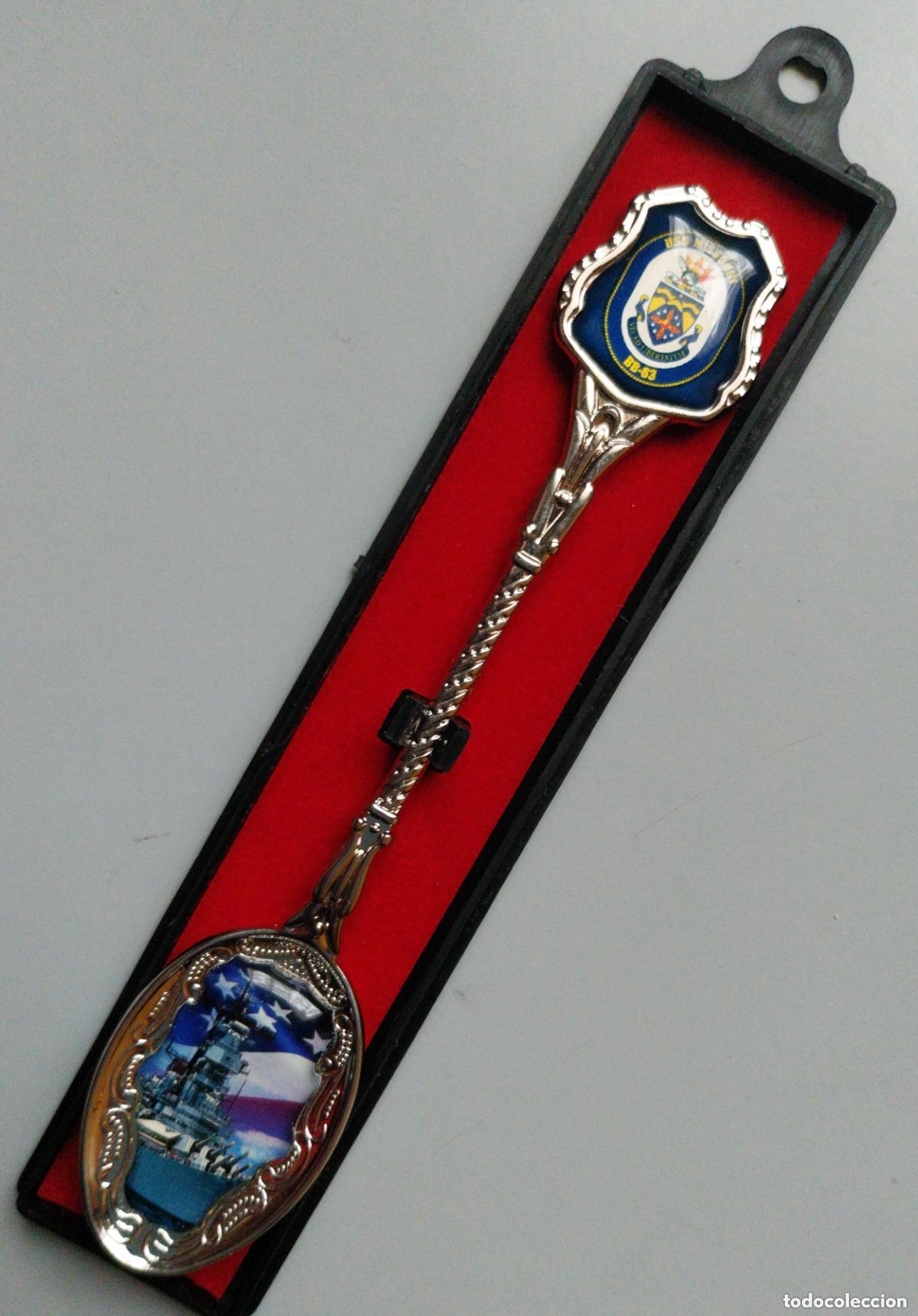 Militaria: cuchara decorativa USS Iowa