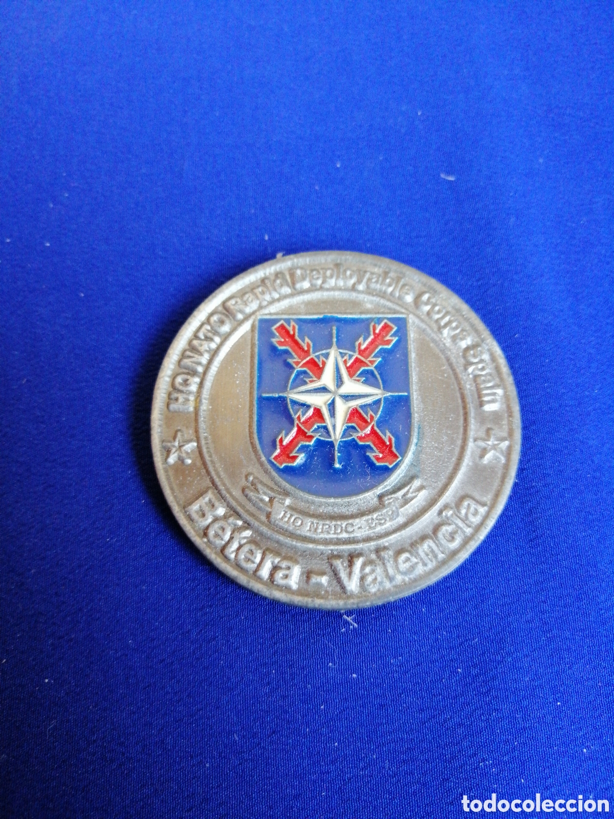 Militaria: HQ NATO RAPID DEPLOYABLE CORPS SPAIN - BETERA VALENCIA - MONEDA MEDALLA EJ&Eacute;RCITO ESPA&Ntilde;OL OTAN