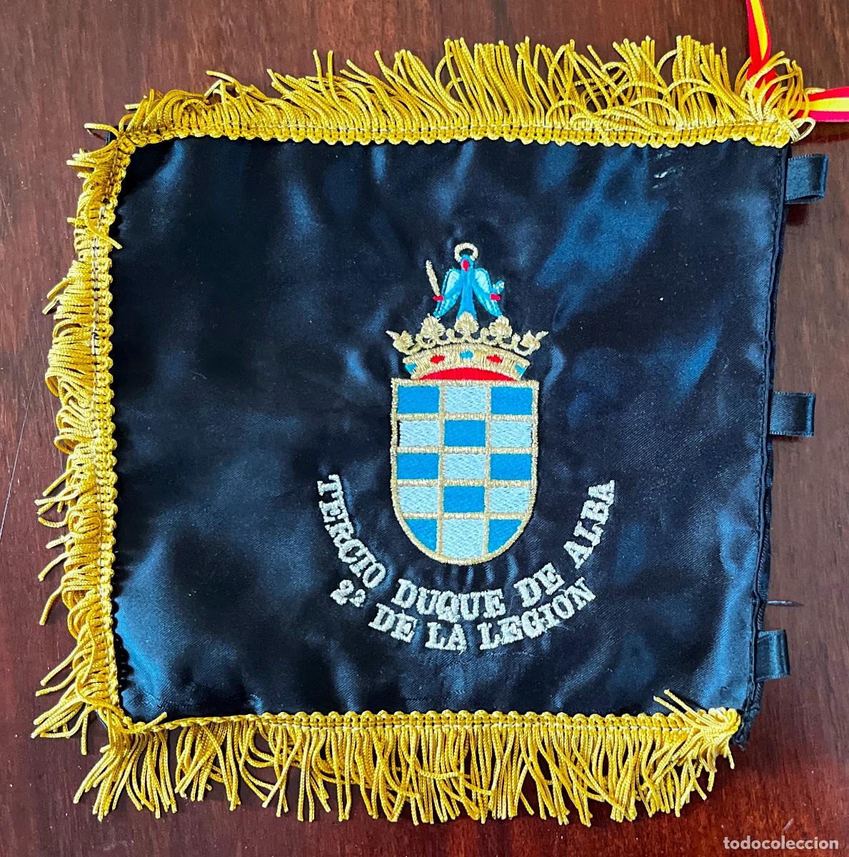 Militaria: ANTIGUO BANDERIN DE LA LEGION. TERCIO DUQUE DE ALBA 2&ordm; DE LA LEGION, CEUTA, MIDE 24 X 23 CMS. SEDA,