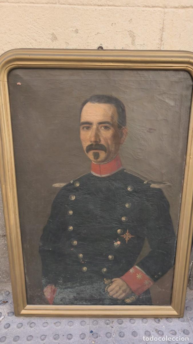 Militaria: Cuadro Oleo Coronel Guardia Civil &eacute;poca Isabel II.