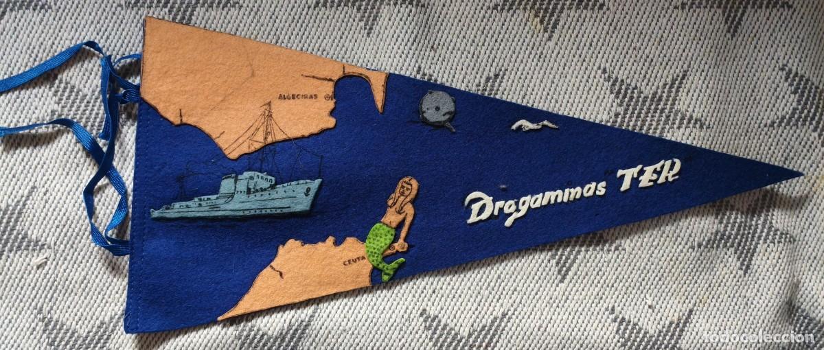 Militaria: Armada Espa&ntilde;ola. Bander&iacute;n de fieltro. Dragaminas Ter.