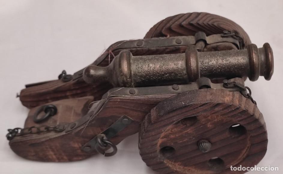 Militaria: ANTIGUO CA&Ntilde;ON A ESCALA EN METAL Y MADERA, CARLOS I SIGLO XVI