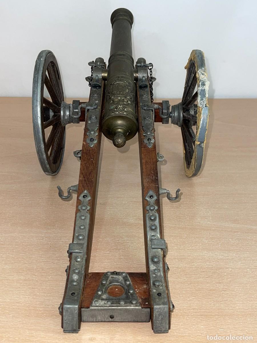 Militaria: Antiguo Ca&ntilde;&oacute;n LOUIS XIV de bronce y madera 1/6 mide 45 cm. ideal xa figuras Geyperman Dragon Gi Joe