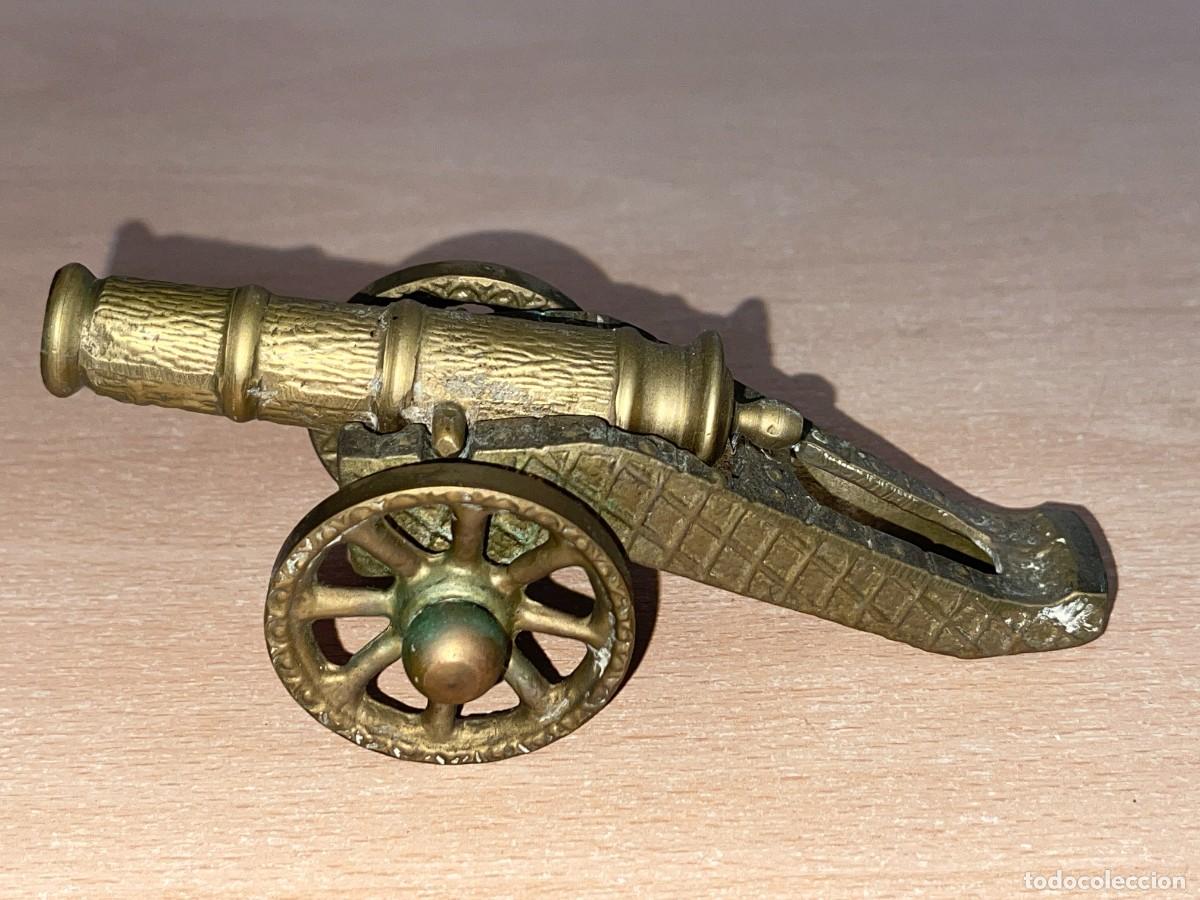 Militaria: 3- Ca&ntilde;&oacute;n Pirata de bronce macizo decorativo 14,5 cm. ca&ntilde;&oacute;n militar napole&oacute;nico corsario vintage