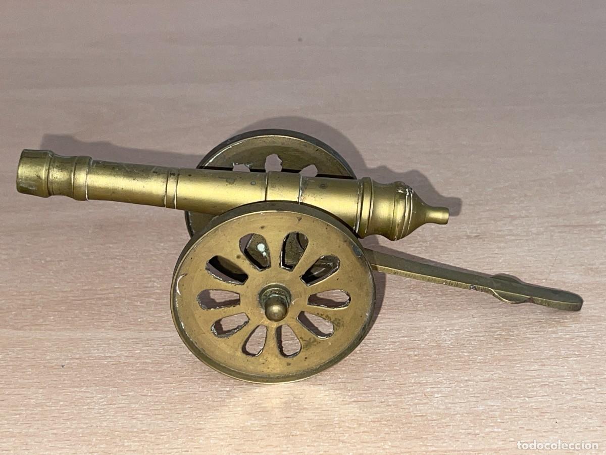 Militaria: 5- Ca&ntilde;&oacute;n de lat&oacute;n decorativo vintage 20,5 cm. ca&ntilde;&oacute;n militar napole&oacute;nico guerra pirata corsario