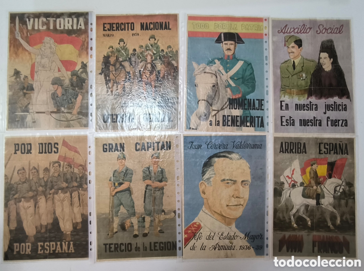 Militaria: VALLADOLID.-15 HOJAS FANTASIA REALIZADAS CON POSTERIORIDAD A LA GUERRA CIVIL (NO SON AUT&Eacute;NTICOS VALE
