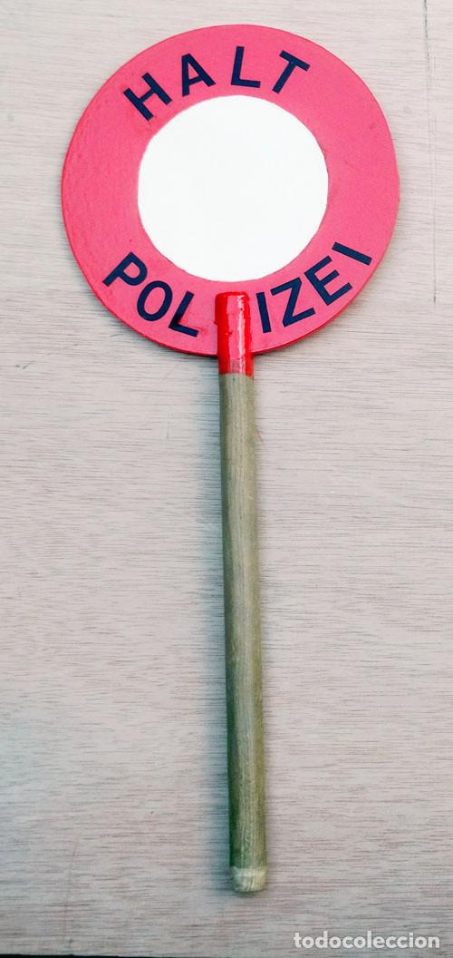 Militaria: PALA DE STOP POLICIA ALEMAN 2GM- &rdquo;HALT POLIZEI&rdquo; STOP