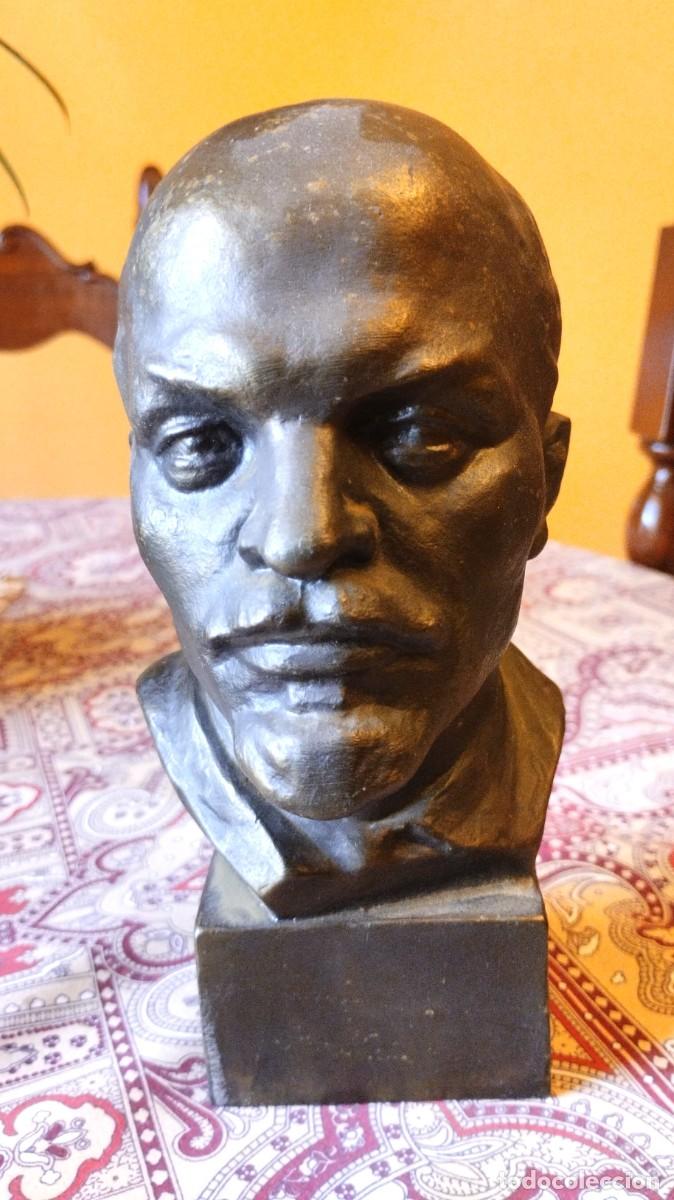 Militaria: ANTIGUO BUSTO MET&Aacute;LICO DE LENIN PROCEDENTE DE LA UNI&Oacute;N SOVI&Eacute;TICA