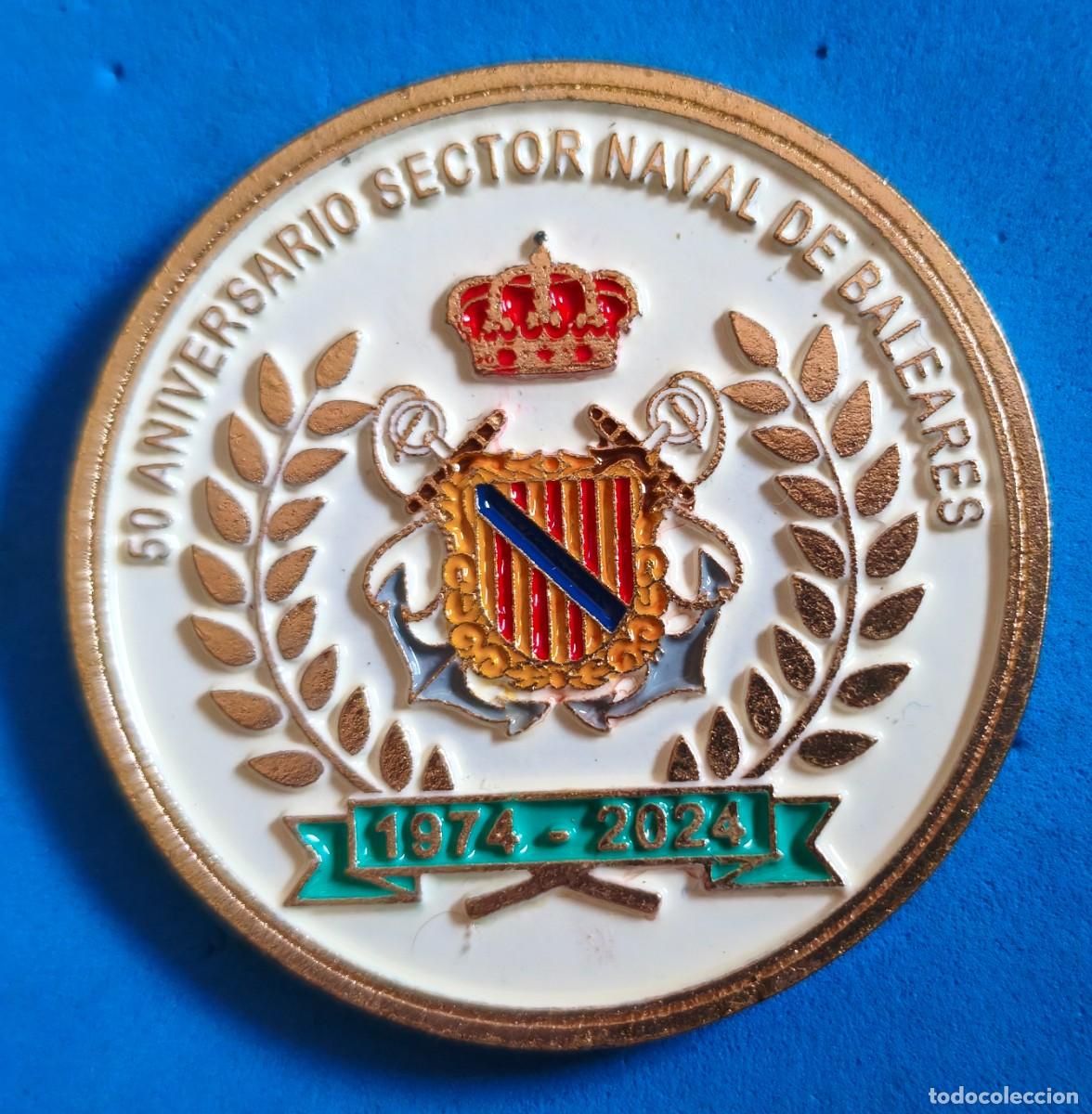 Militaria: Medalla. Armada Espa&ntilde;ola. 50 Aniversario Sector Naval de Baleares. 1974-2024. Flota. Fuerza de Acci&oacute;