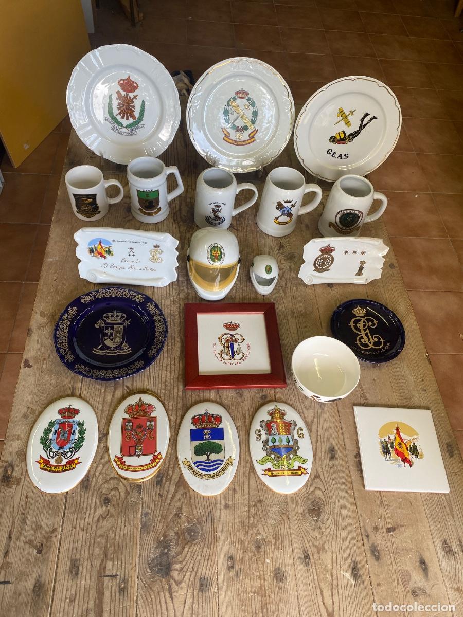 Militaria: GRAN LOTE PORCELANA GUARDIA CIVIL - A&Ntilde;OS 90 - ver fotos