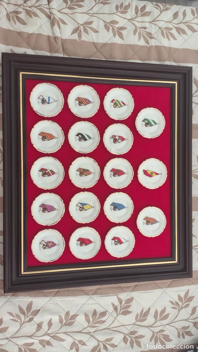 Militaria: Colecci&oacute;n de 18 platos Cer&aacute;micas Maribel &ndash; Cartagena &ndash; Banderas y estandartes