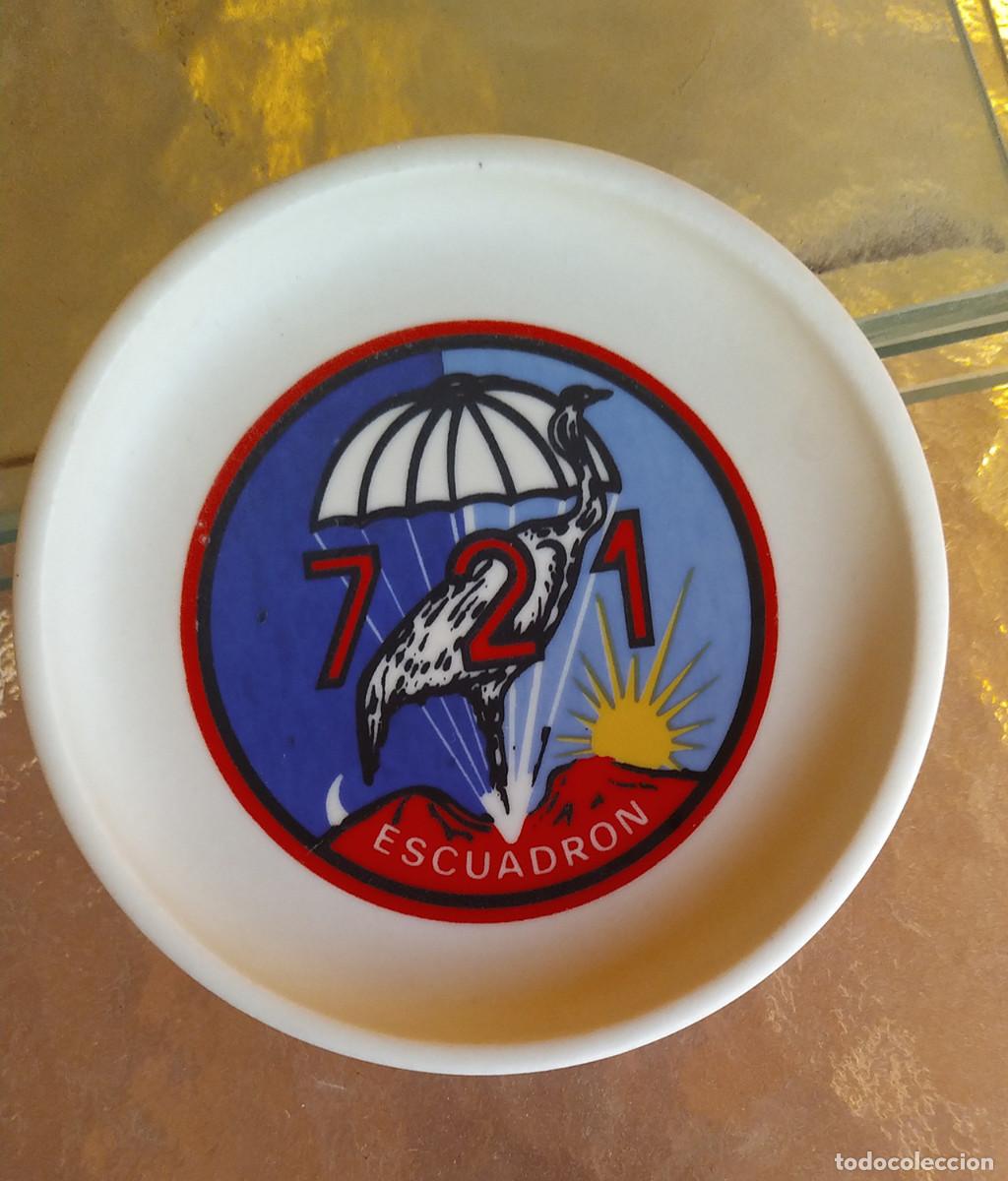 Militaria: Cenicero cer&aacute;mica 721 Escuadr&oacute;n (Alcantarilla) Ej&eacute;rcito del Aire a&ntilde;o 1976