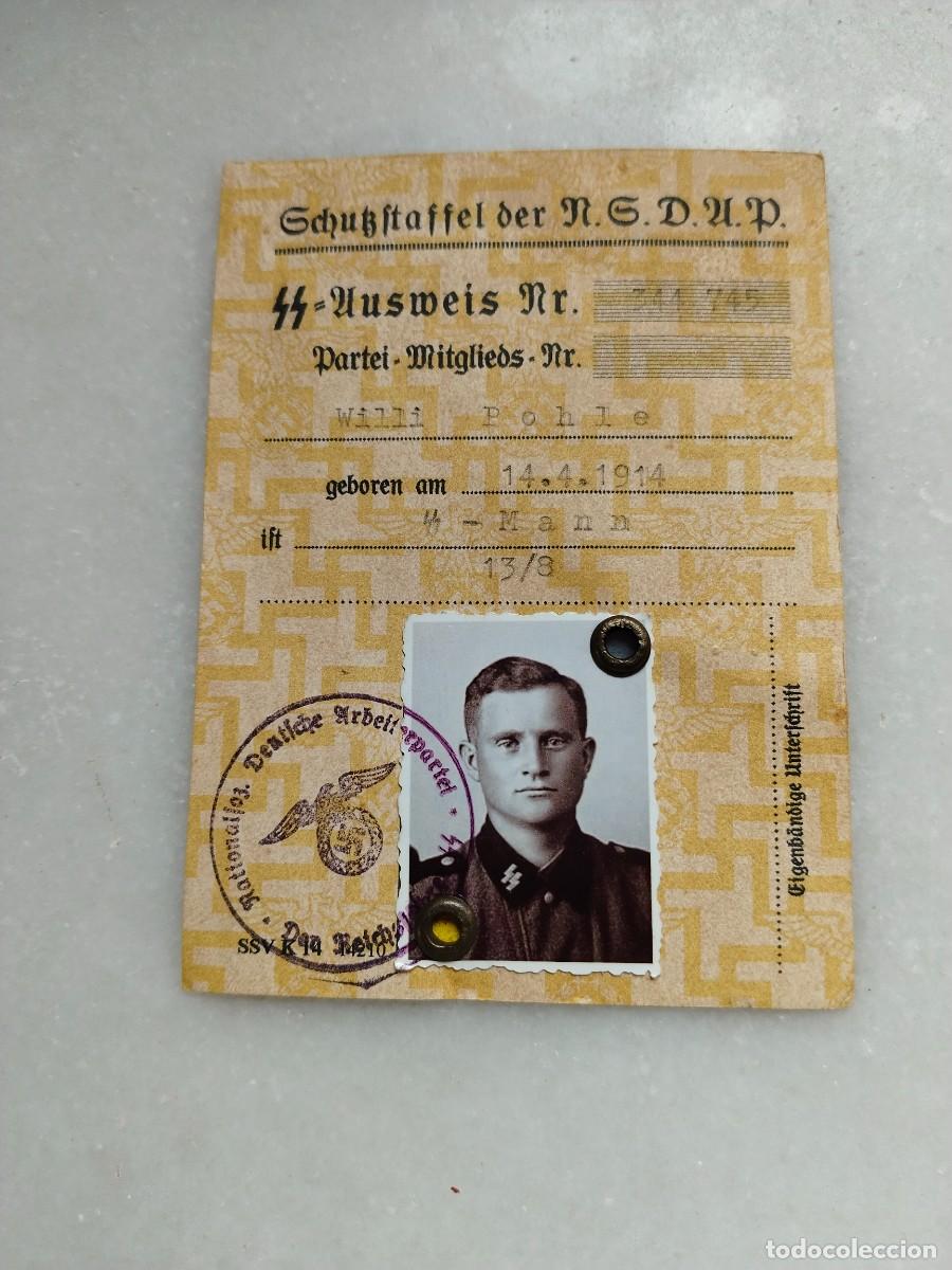 Militaria: REPRODUCCI&Oacute;N DE CARNET DE LAS SS