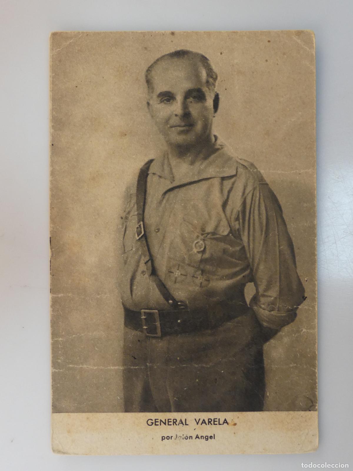 Militaria: TARJETA POSTAL DE GENERAL VARELA POR JALON ANGEL -- REF: T39