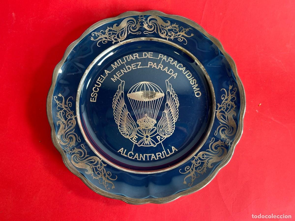 Militaria: PLATO ESCUELA MILITAR DE PARACAIDISMO MENDE PARADA ALCANTARILLA MURCIA