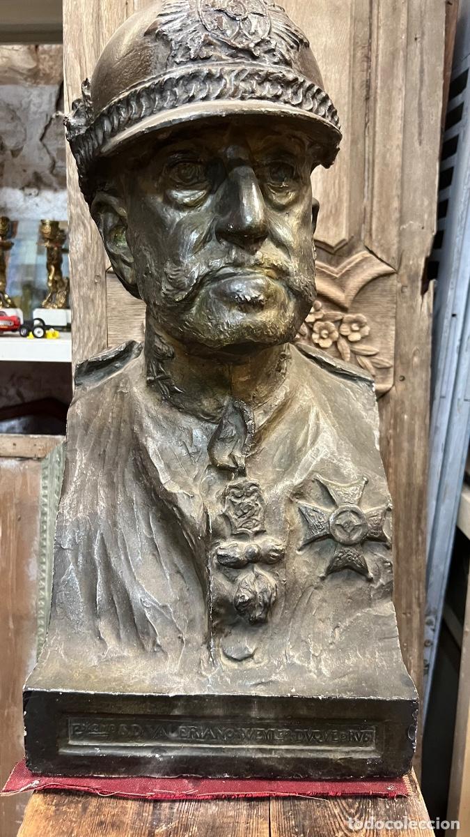 Militaria: Busto escayola para bronce militar cuba Filipinas gobernador capit&aacute;n general weyler y nicolau 61cms