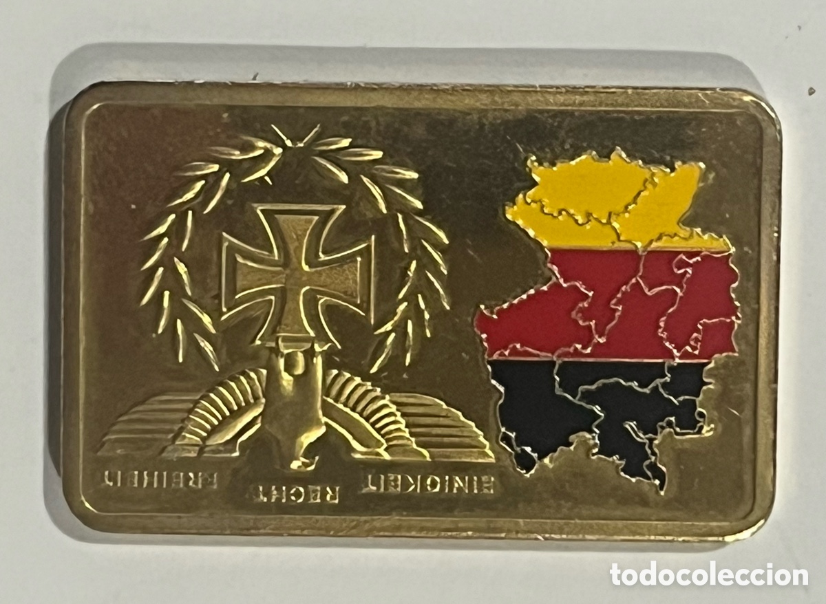 Militaria: LINGOTE DE ORO III REICH REUNIFICACION ALEMANIA Y CRUZ DE HIERRO