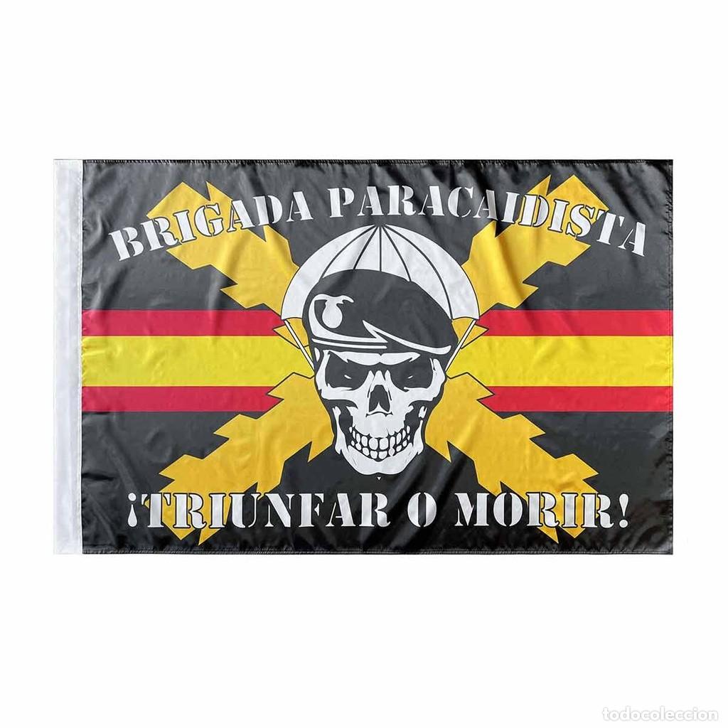 Militaria: BANDERA BRIPAC CALAVERA IMMORTAL RASO 150 X 90 NEGRA