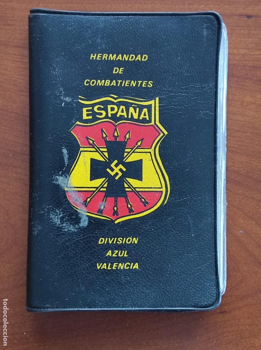 Militaria: CARTERA ANTIGUA HERMANDAD DE COMBATIENTES DIVISI&Oacute;N AZUL VALENCIA - ORIGINAL DE &Eacute;POCA