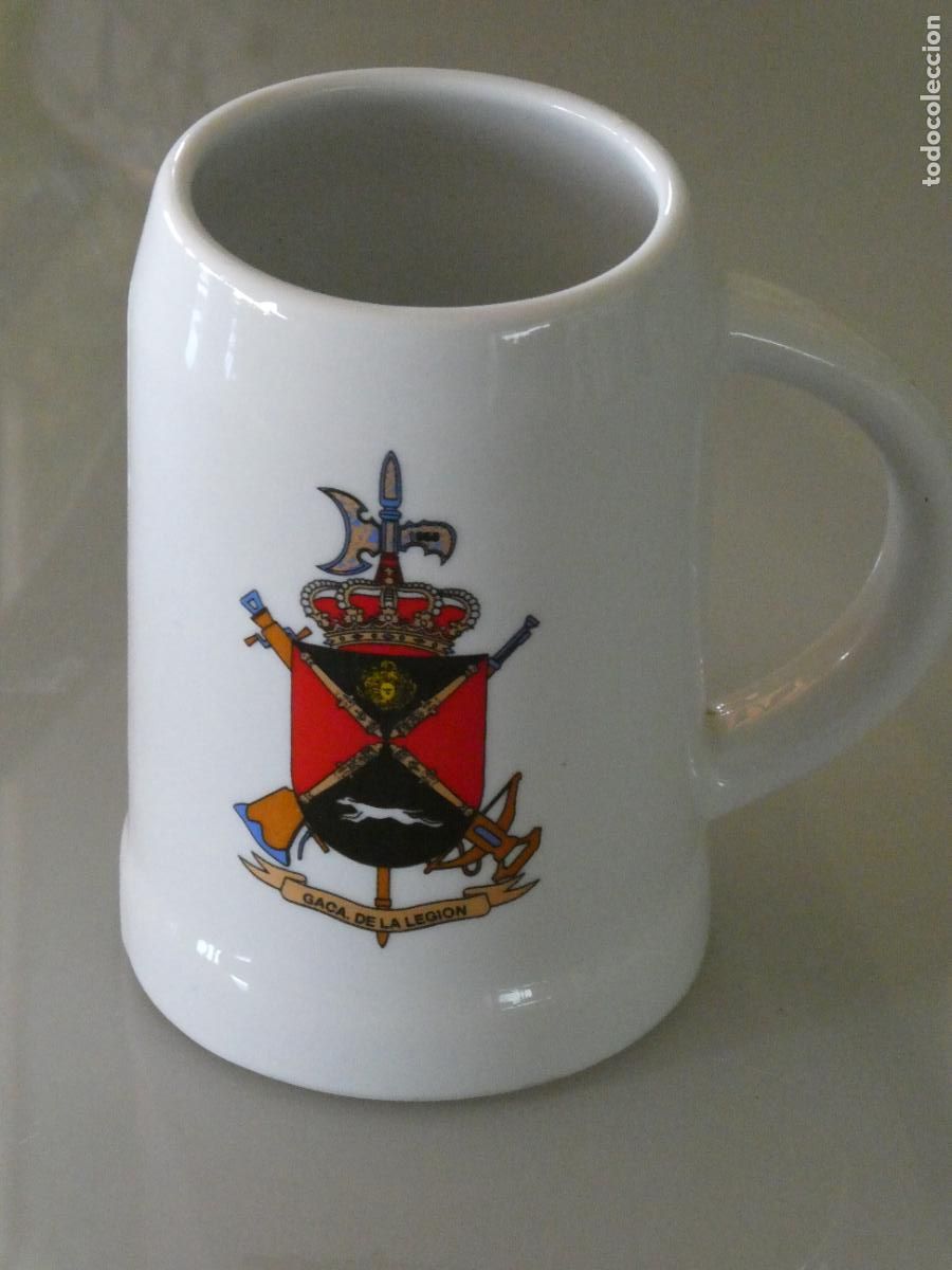 Military Antiques: JARRA MILITAR DE CER&Aacute;MICA LEGIONARIA. GRUPO ARTILLER&Iacute;A GACA DE LA LEGI&Oacute;N. 13 CM 400GR