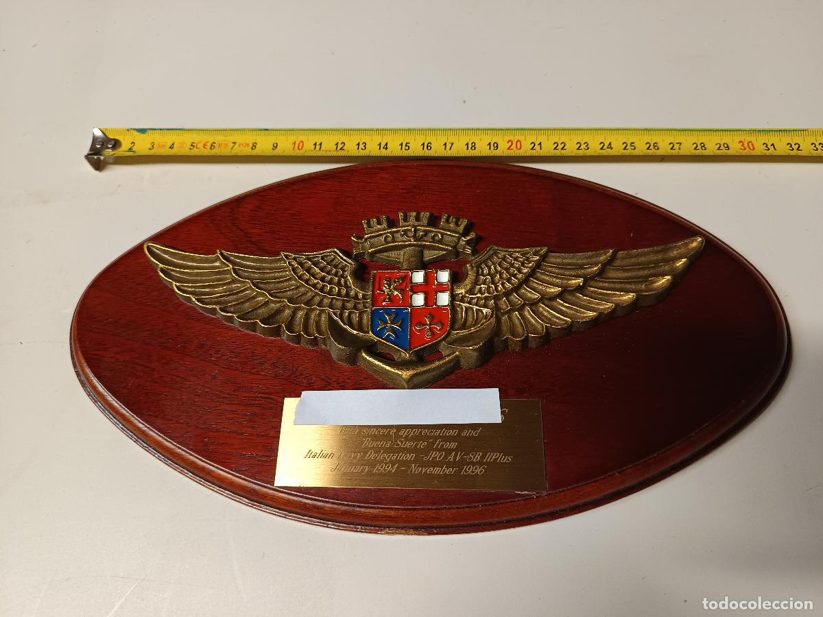Militaria: METOPA MARINA ITALIANA, , JPO AV-8B IIPLUS 1994-96 ARMADA ESPA&Ntilde;OLA, BRONCE