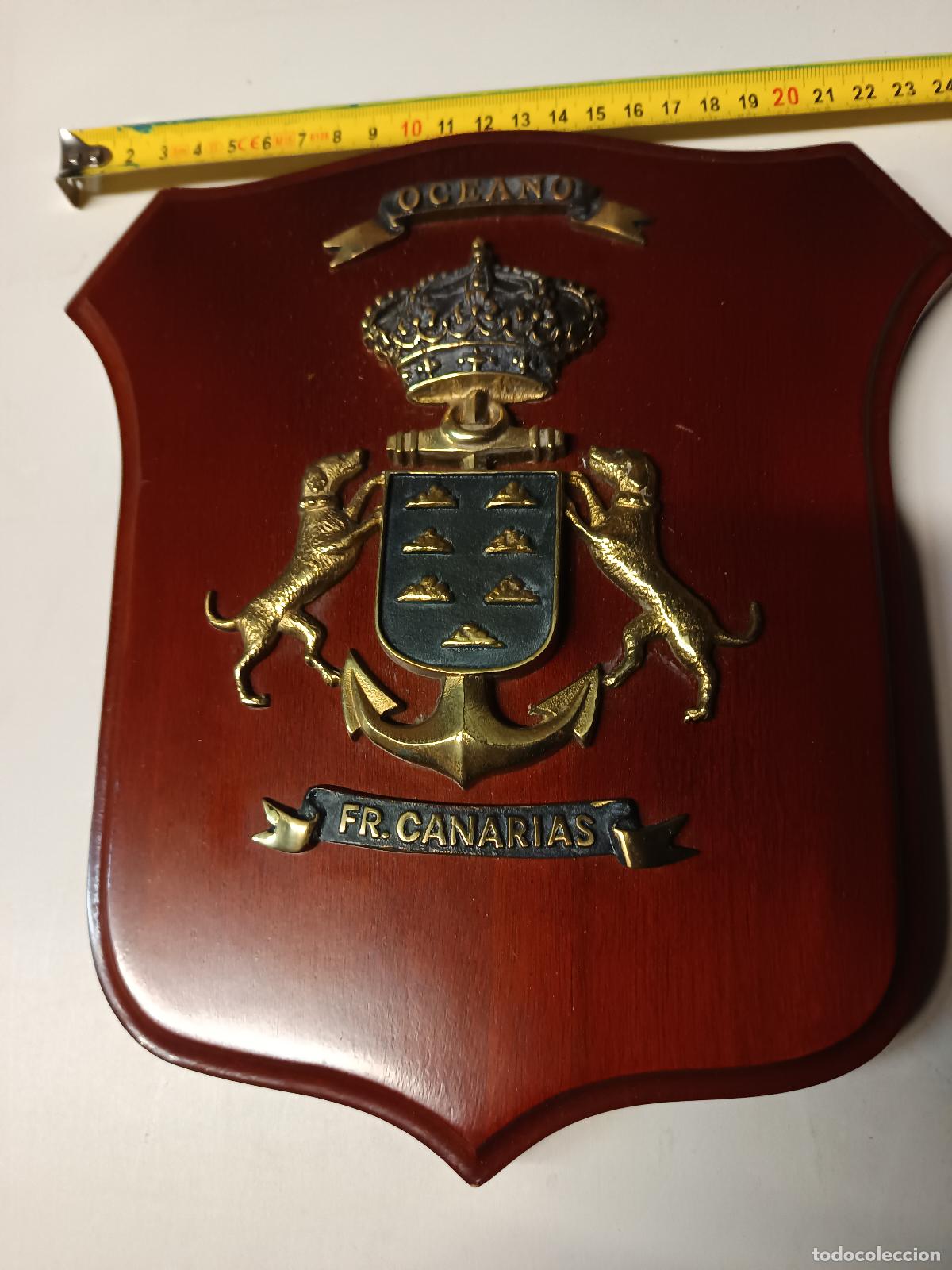 Militaria: METOPA MARINA OCEANO FRAGATA CANARIAS ARMADA ESPA&Ntilde;OLA, BRONCE