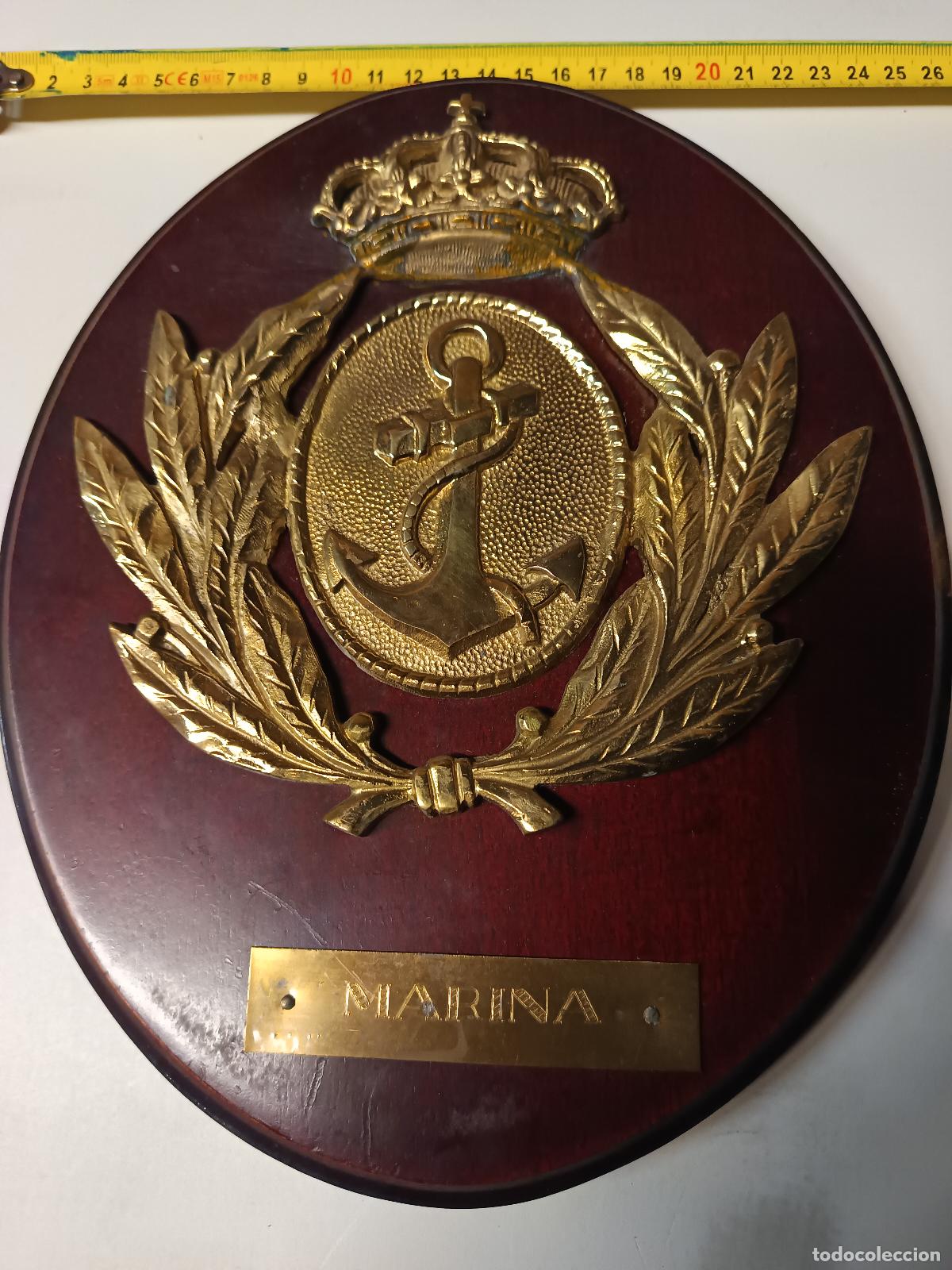 Militaria: METOPA MARINA ESCUDO ARMADA ESPA&Ntilde;OLA, BRONCE