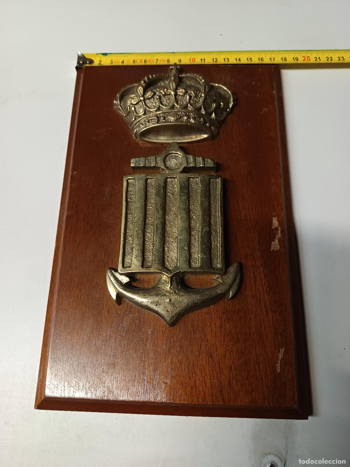 Militaria: METOPA MARINA ESCUDO FRAGATA CATALU&Ntilde;A, ARMADA ESPA&Ntilde;OLA, BRONCE