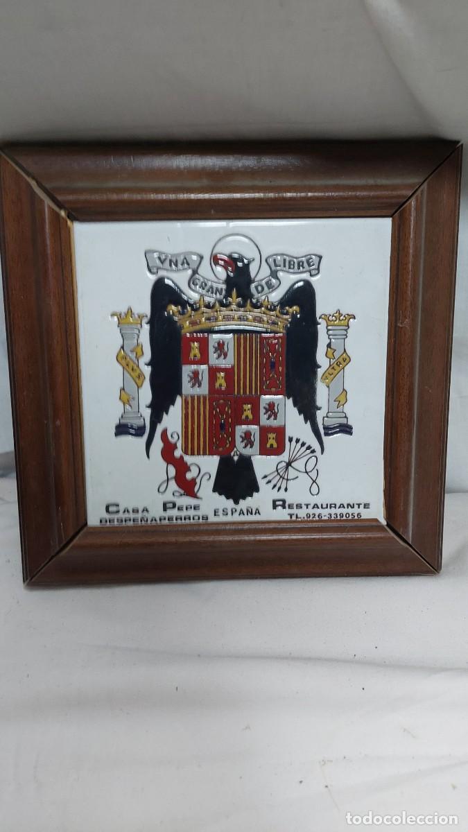 Militaria: Antiguo azulejo publicidad Casa Pepe Despe&ntilde;aperros
