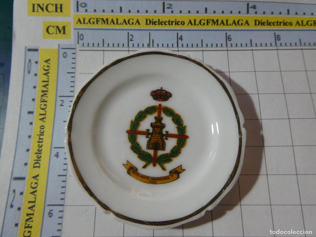 Militaria: PLATITO CER&Aacute;MICA MILITAR. UNIDADES MILITARES CEUT&Iacute;ES. CEUTA REGIMIENTO INGENIEROS 7. 25GR