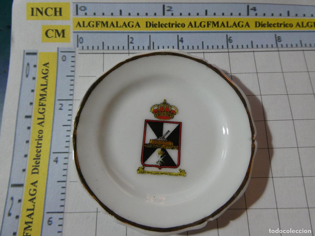 Militaria: PLATITO CER&Aacute;MICA MILITAR. UNIDADES MILITARES CEUT&Iacute;ES. CEUTA REGIMIENTO ARTILLERIA LIGERA VI. 25GR