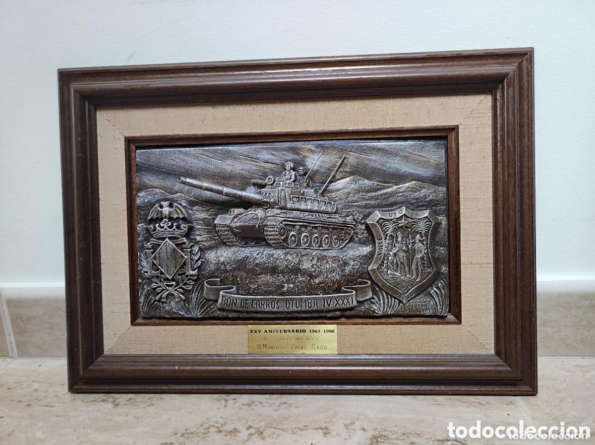 Militaria: metopa militar en relieve, del Batall&oacute;n de carros Otumba IV - XXXI Martin Vidales - toledo
