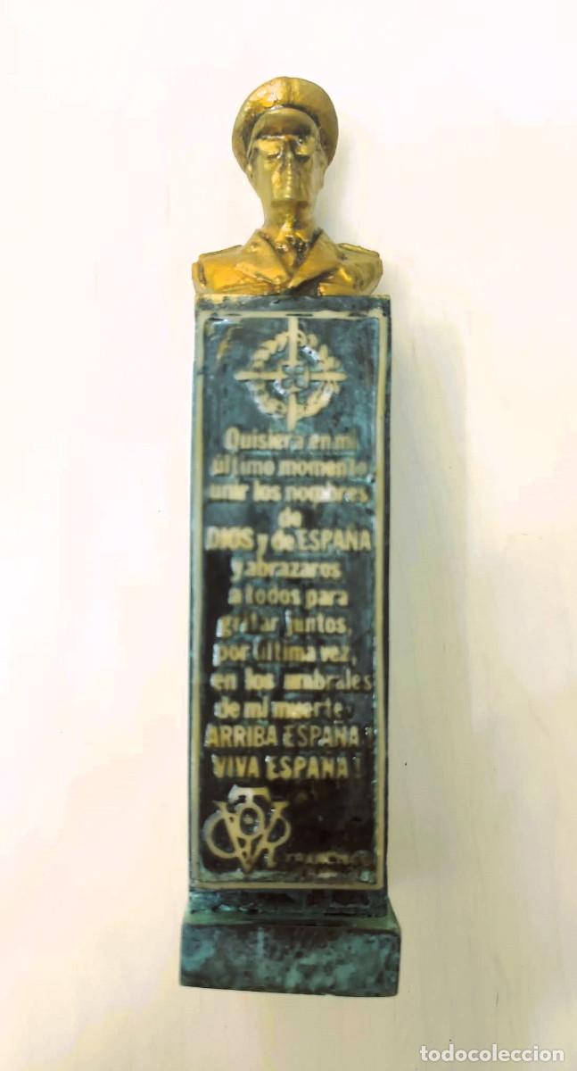 Militaria: Estatua peque&ntilde;a antigua de Francisco Franco