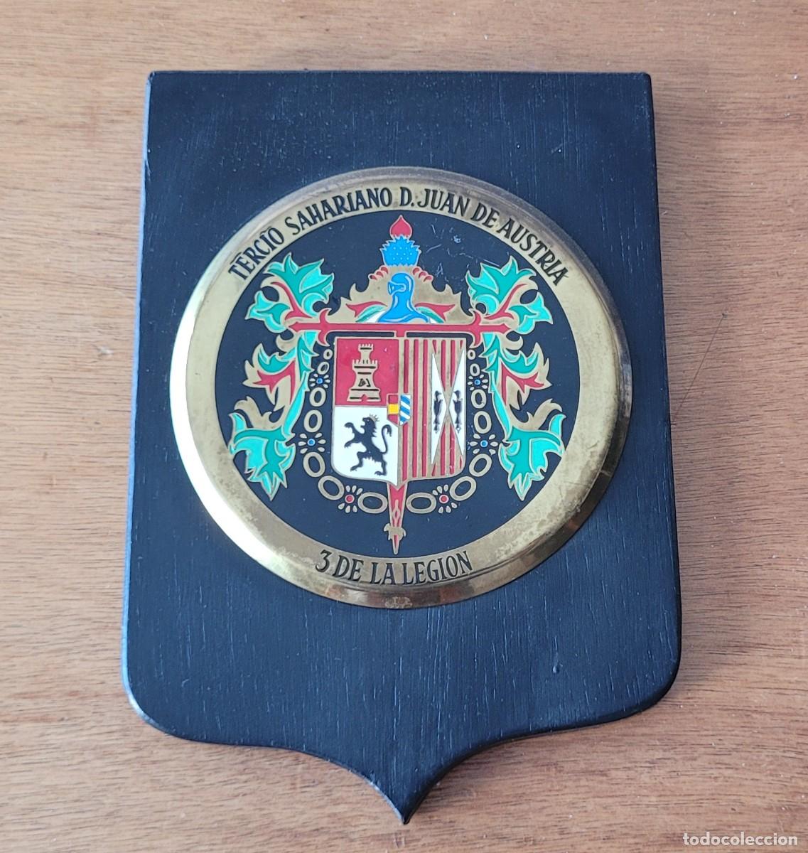 Militaria: METOPA DE MADERA Y METAL, TERCIO SAHARIANO DON JUAN DE AUSTRIA 3&ordm; DE LA LEGI&Oacute;N