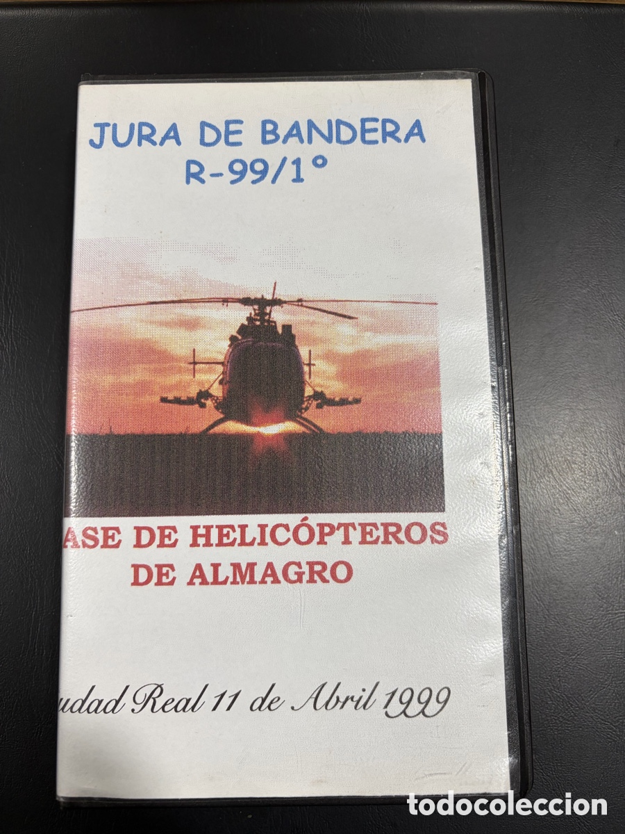 Militaria: CINTA DE VIDEO VHS JURA DE BANDERA REEMPLAZO 99/1 BHELA I. BATALLON DE HELICOPTEROS DE ALMAGRO