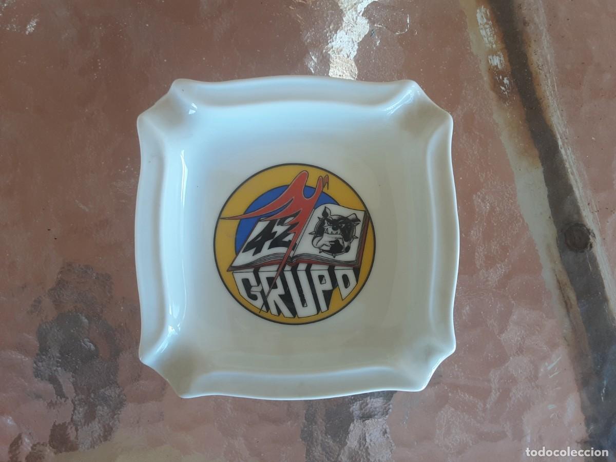 Militaria: Cenicero cer&aacute;mica 42 Grupo (Base de Getafe) del Ej&eacute;rcito del Aire a&ntilde;os 80