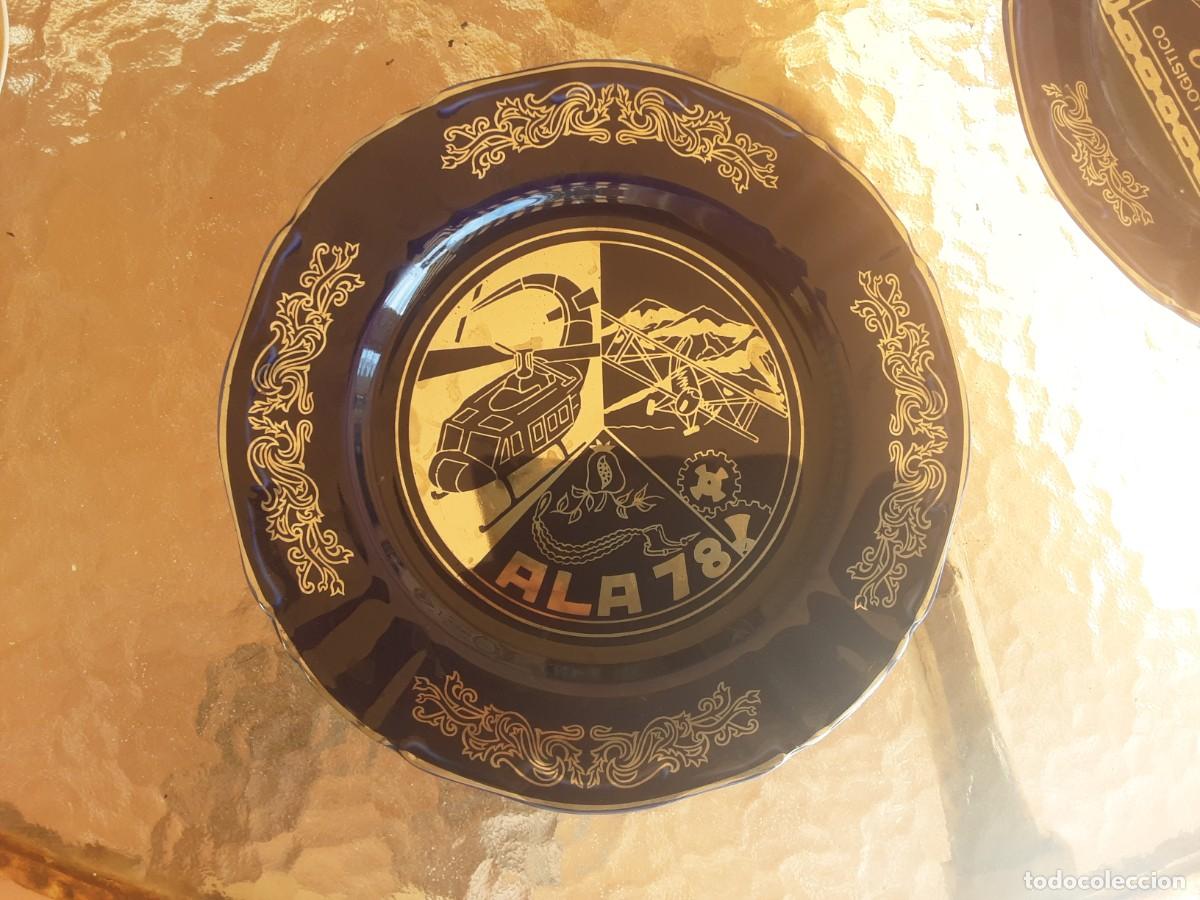 Militaria: Plato cer&aacute;mica Ala 78 (Base de Armilla, Granada) Ej&eacute;rcito del Aire a&ntilde;os 80