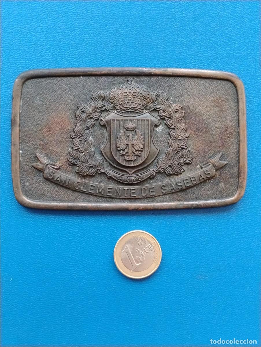 Militaria: ANTIGUA PLACA MILITAR SAN CLEMENTE DE SASEBAS - CIR N&ordm;9