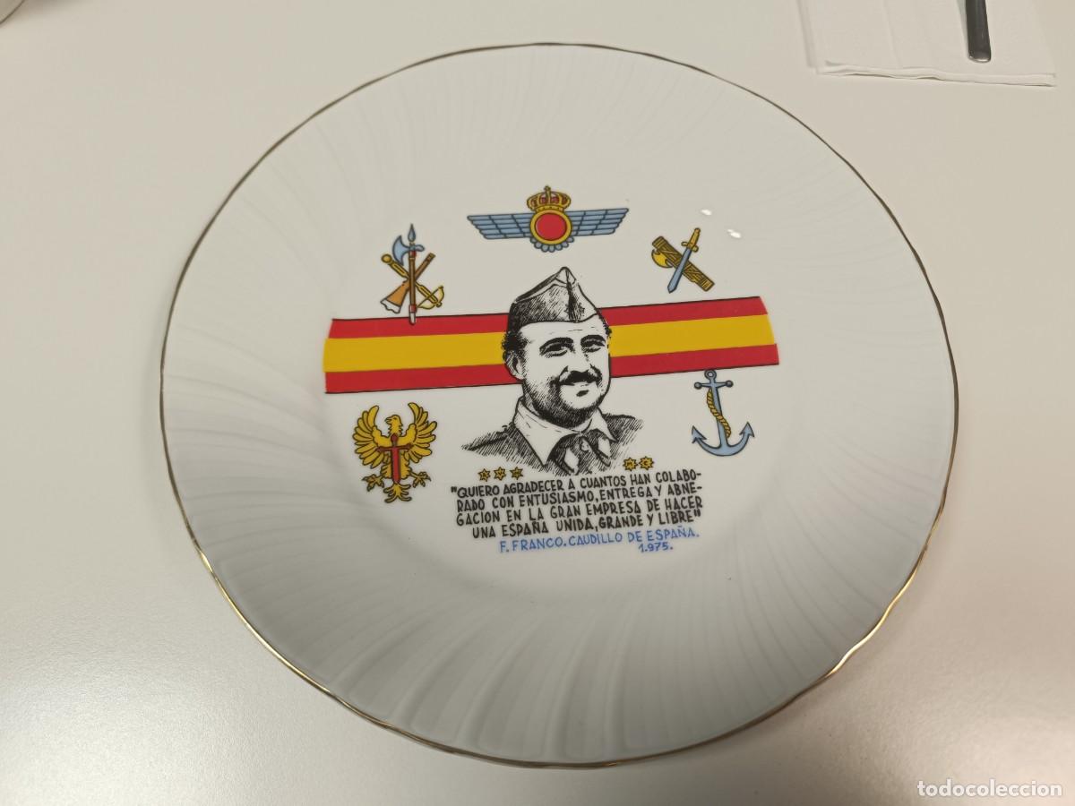 Militaria: ANTIGUO PLATO DECORATIVO FRANCISCO FRANCO AGRADECIMIENTO