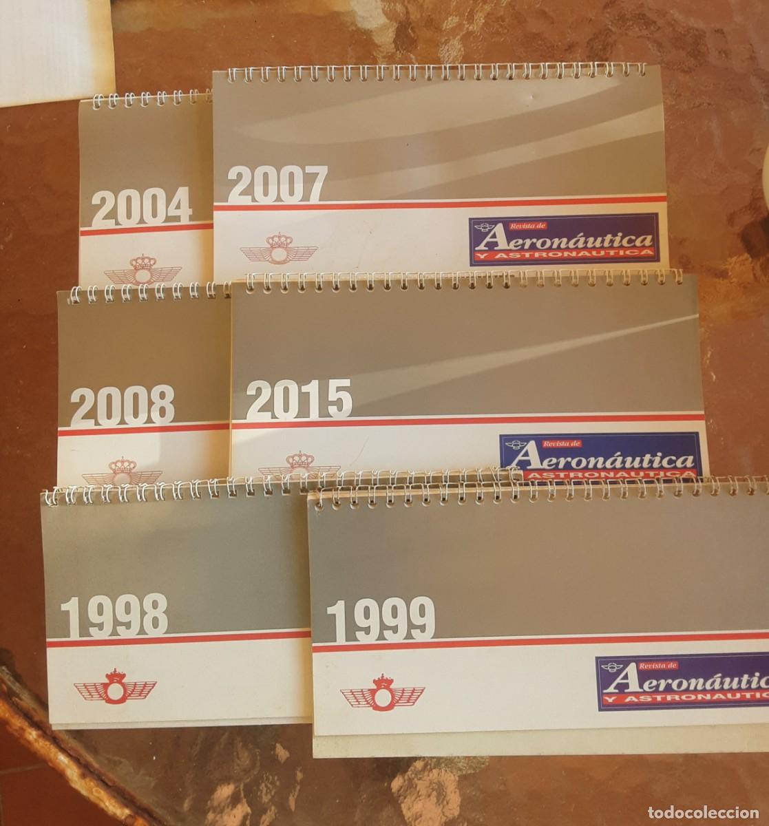 Militaria: Seis calendarios escritorio Revista Aeron&aacute;utica Ej&eacute;rcito del Aire