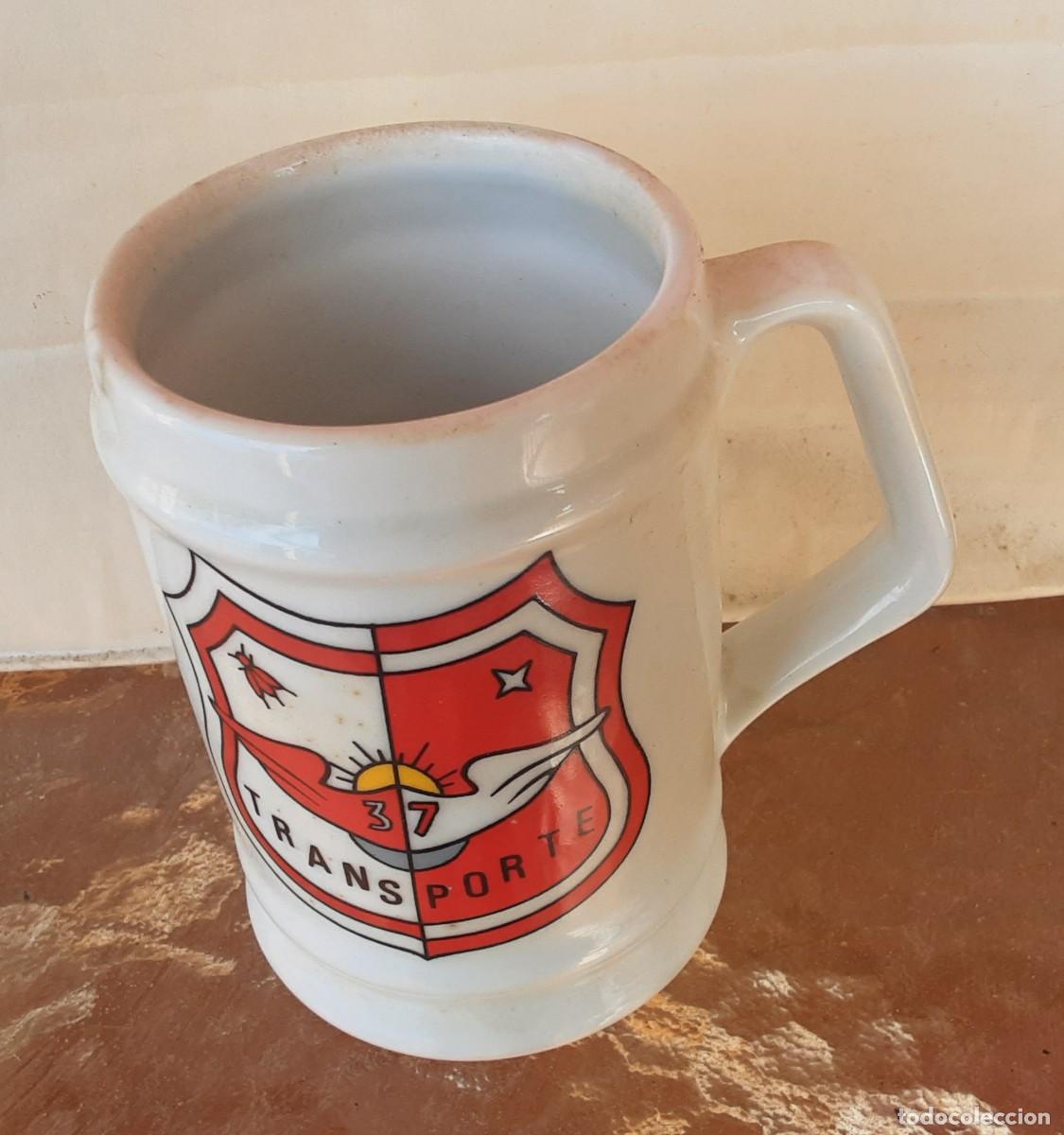 Militaria: Jarra cer&aacute;mica Ala 37 (Base Villanubla, Valladolid) Ej&eacute;rcito del Aire finales a&ntilde;os 80